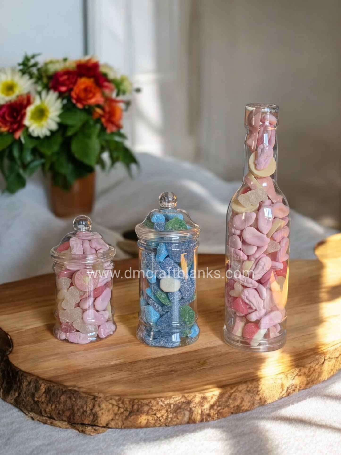 Empty sweet jars