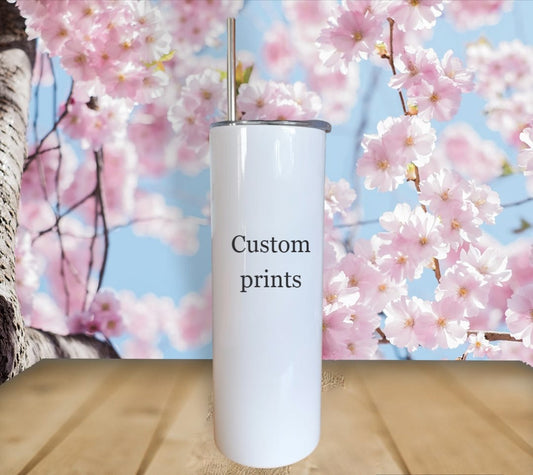 20oz skinny tumbler custom sublimation print image 0